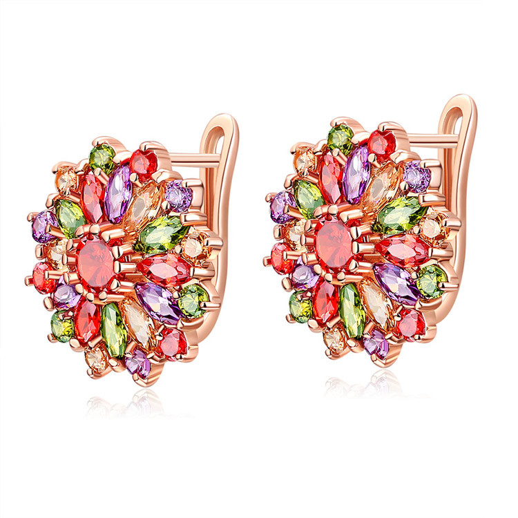 Earrings - Naturalne kryształowe kolczyki kwiatowe Prawdziwa biżuteria