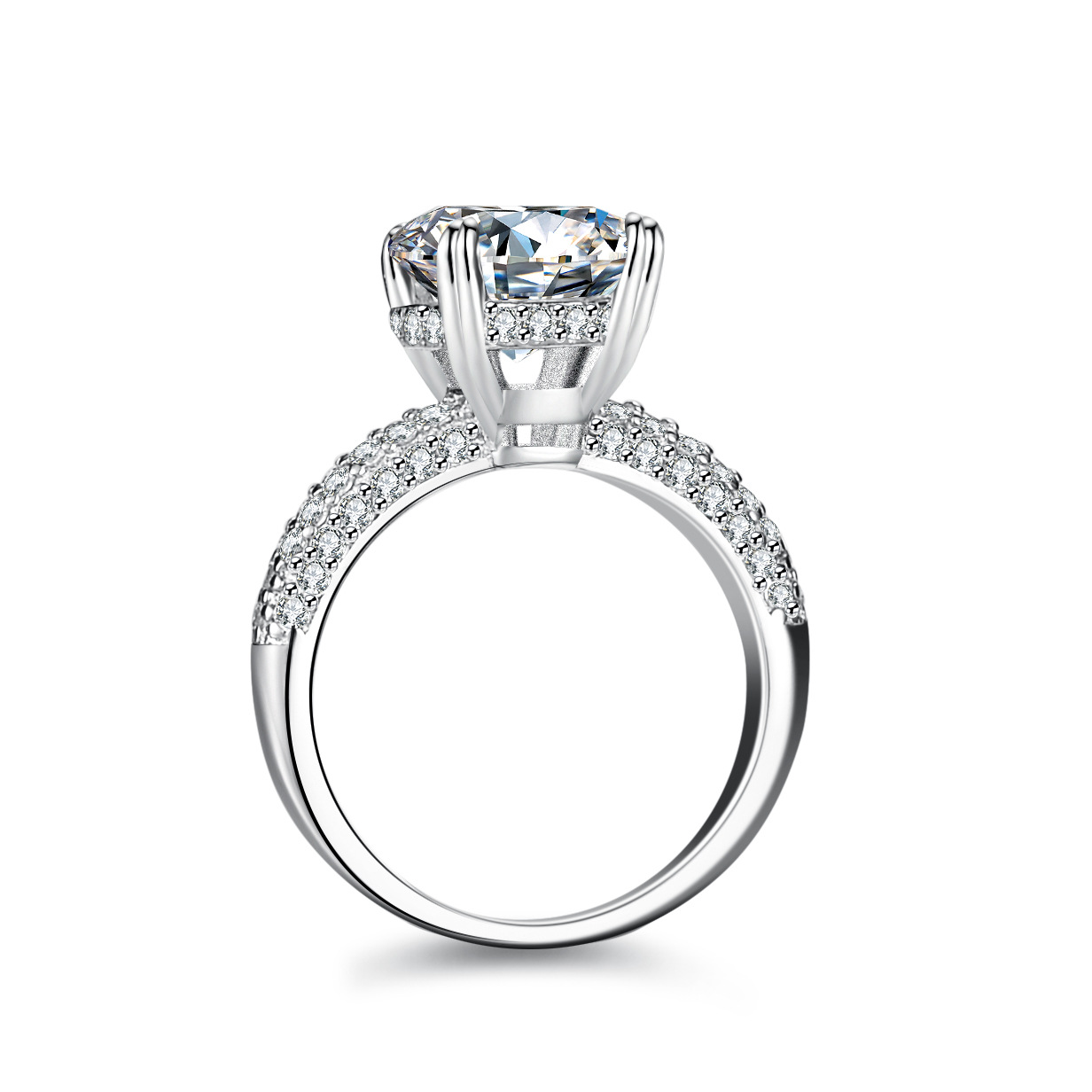 Pierścionek damski z moissanit – Moissanite Engagement Ring 1 Carat recenzja i cena