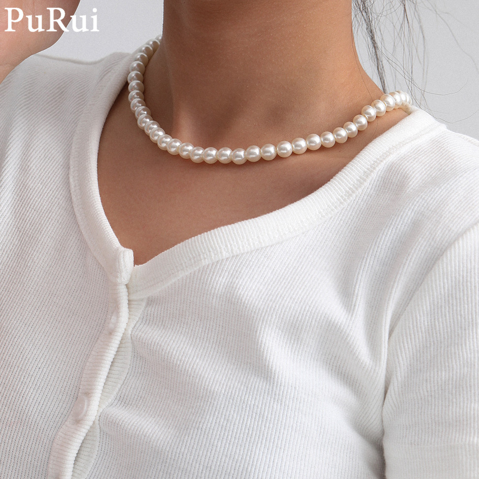 Minimalistyczny naszyjnik z im – Pearl Choker Necklace Vintage recenzja i cena