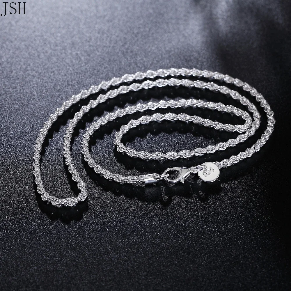 40-60cm hurtownia 925 Sterling – 925 Sterling Silver Chain Necklace Men recenzja i cena