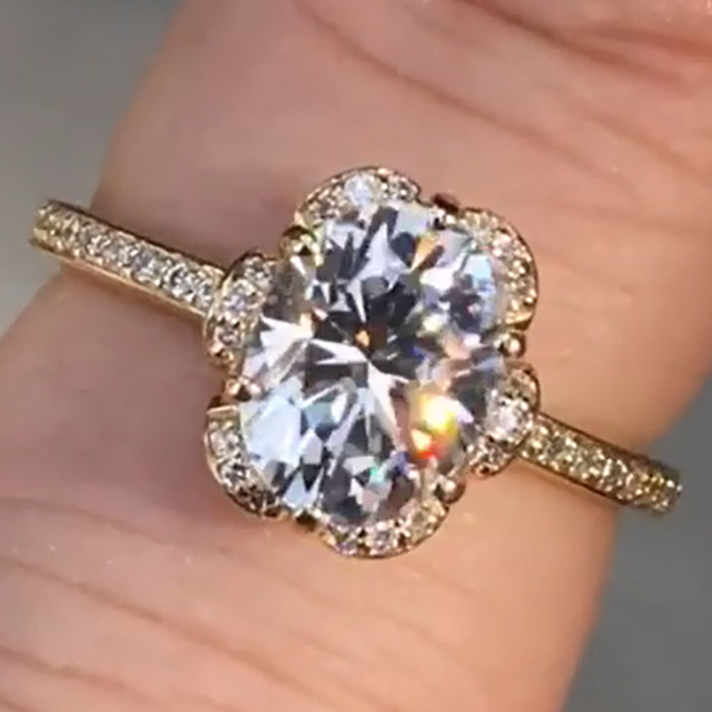 Pierścionek damski z moissanit – Moissanite Engagement Ring 1 Carat recenzja i cena