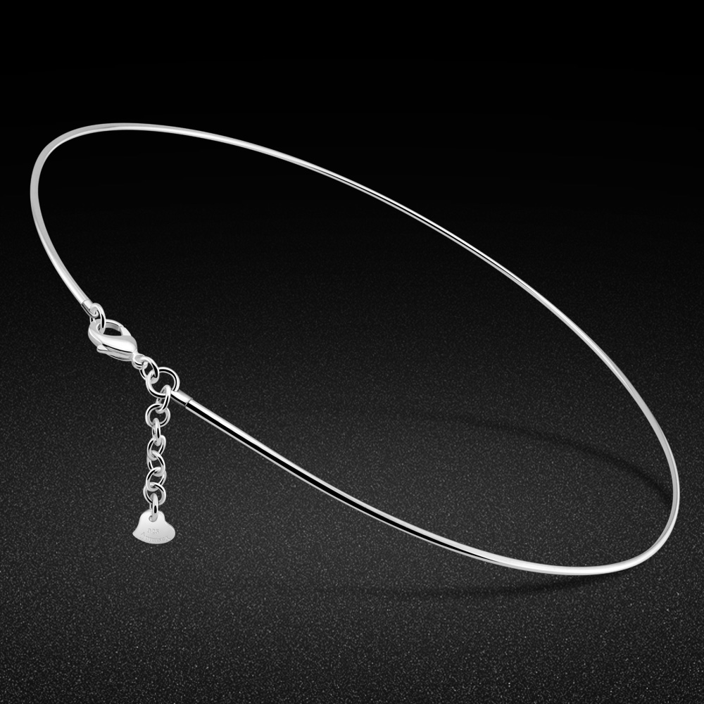 Kpop 925 Sterling Silver Choke – 925 Sterling Silver Chain Necklace Men recenzja i cena