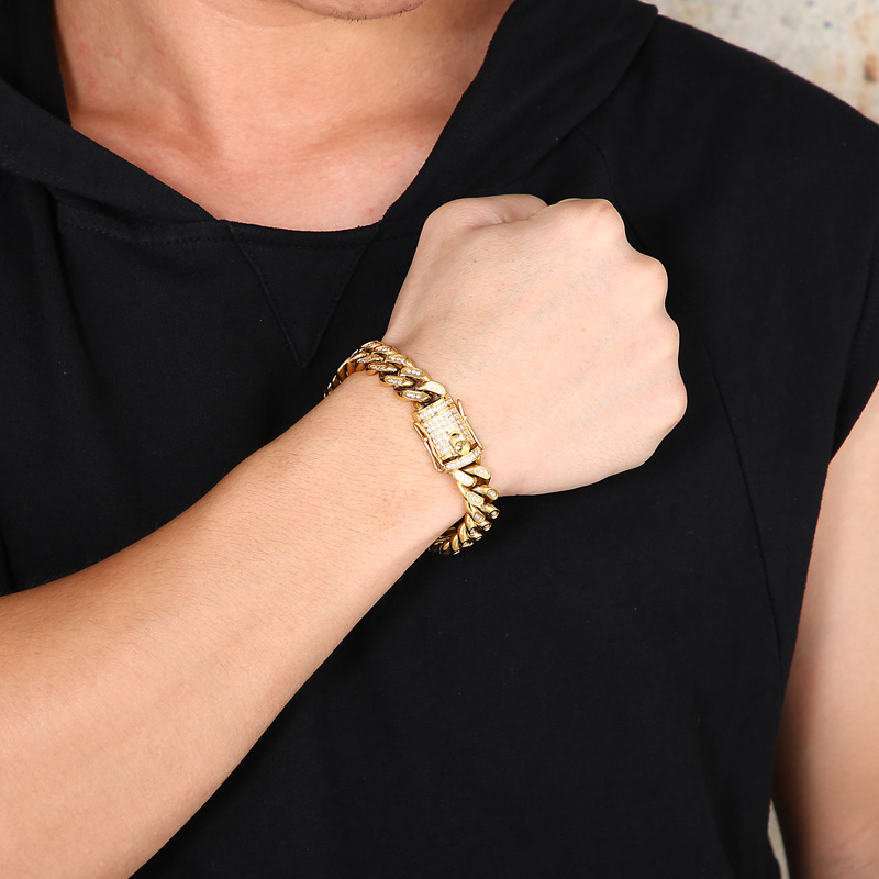 KALEN 12mm CNC Bransoletka Męs – Cuban Link Chain 12Mm recenzja i cena