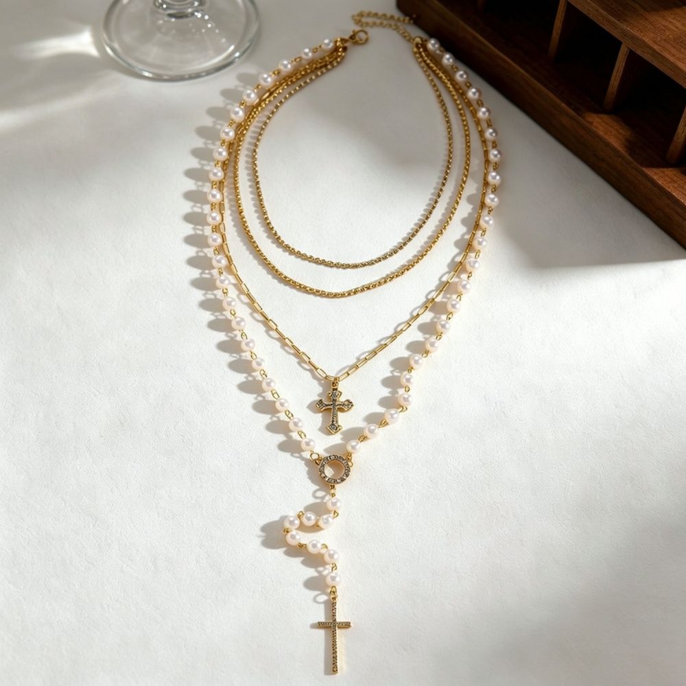 Elegancki naszyjnik z wielowar – Layered Pendant Necklace Aesthetic recenzja i cena
