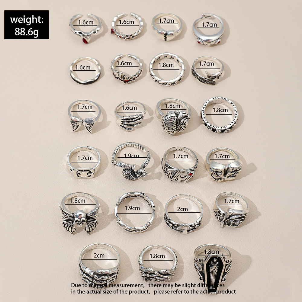 23 szt. Punkowe geometryczne p – Vintage Punk Knuckle Rings Set recenzja i cena