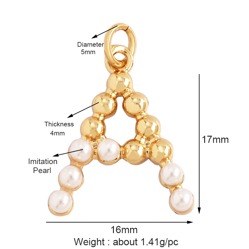 Moda prosta sztuczna perła 18- – Initial Letter Necklace 18K Gold recenzja i cena