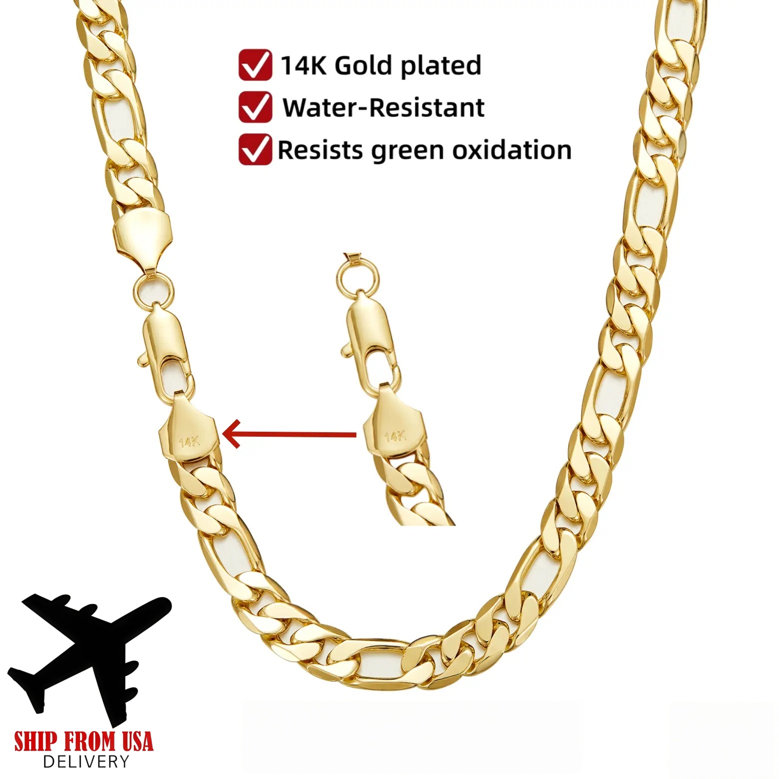 Pozłacany 14-karatowym złotem  – Cuban Link Chain 12Mm recenzja i cena