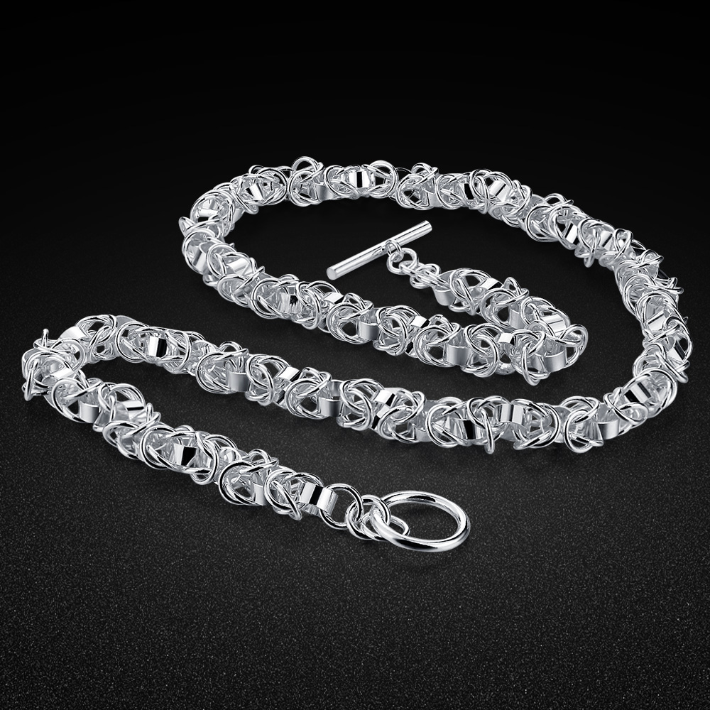 Srebrny naszyjnik 925 Sterling – 925 Sterling Silver Chain Necklace Men recenzja i cena