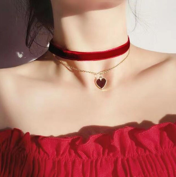 Romantyczny naszyjnik choker z – Layered Pendant Necklace Aesthetic recenzja i cena
