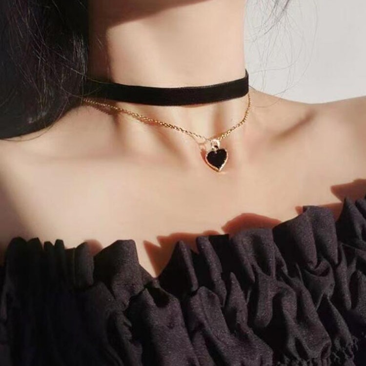 Romantyczny naszyjnik choker z – Layered Pendant Necklace Aesthetic recenzja i cena