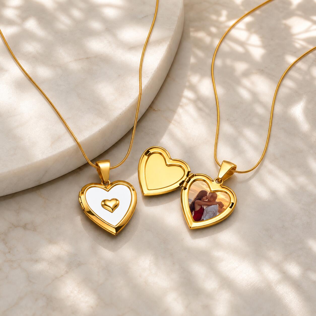 Personalizowany naszyjnik z me – Heart Locket Necklace Photo recenzja i cena