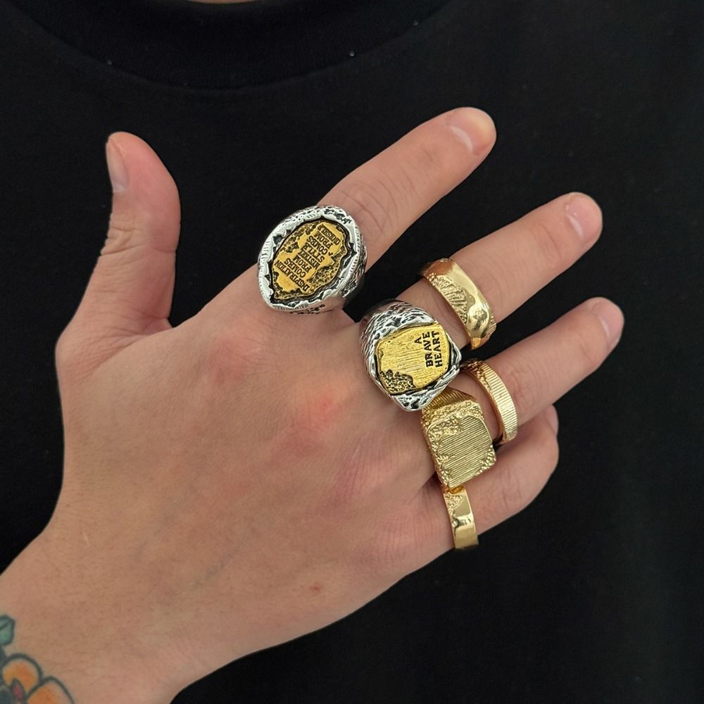Zestawy pierścieni na palce, 6 – Vintage Punk Knuckle Rings Set recenzja i cena