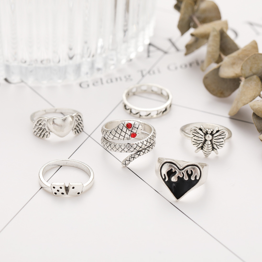 Zestaw 6 pierścieni w stylu vi – Vintage Punk Knuckle Rings Set recenzja i cena