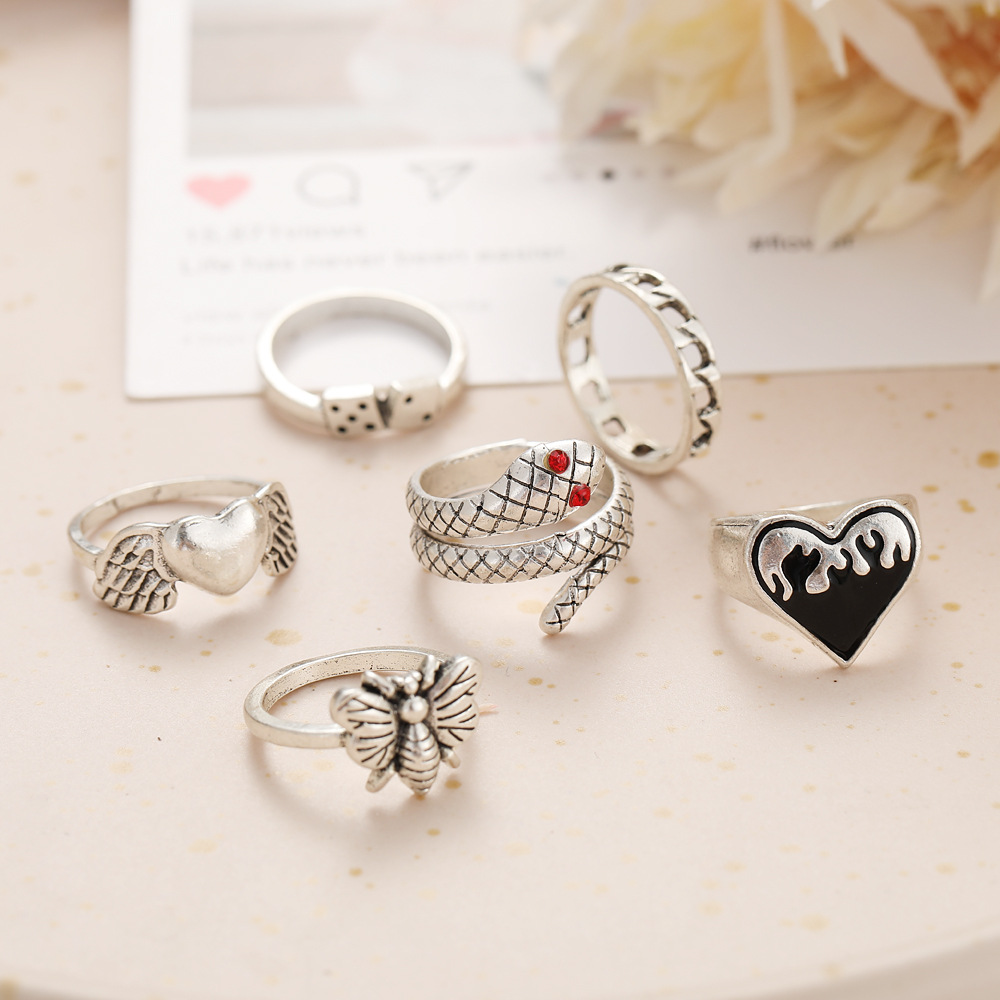 Zestaw 6 pierścieni w stylu vi – Vintage Punk Knuckle Rings Set recenzja i cena